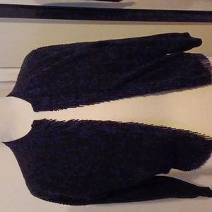 Vintage Black Beaded Fringe Cardican